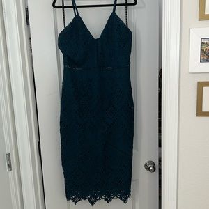 Dark Green Lace Dress